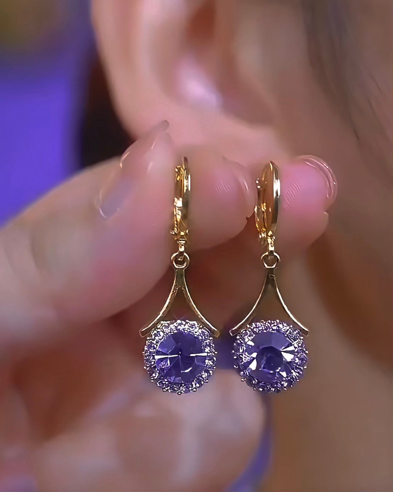 Bezel Earrings