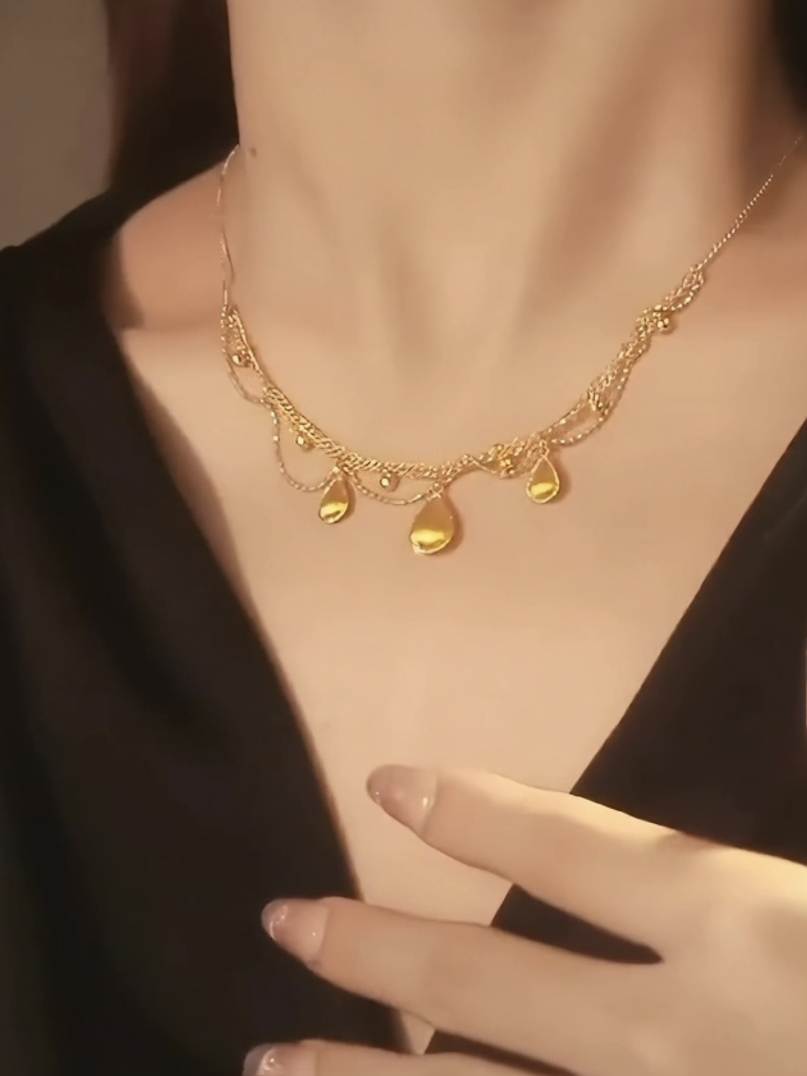 Elina Necklace | 24k Gold Plated