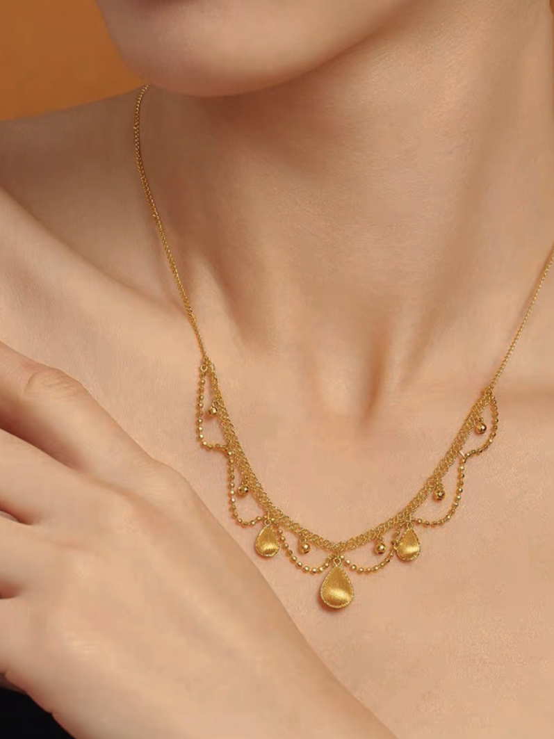 Elina Necklace | 24k Gold Plated